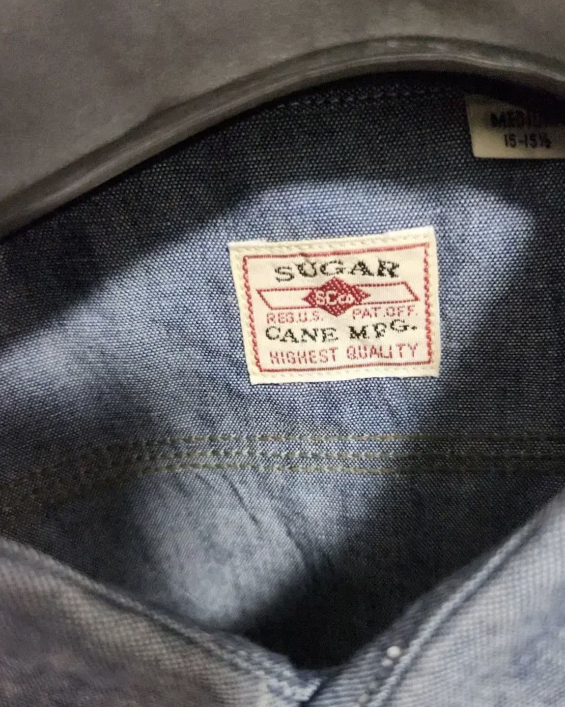 Sugar Cane Sugar Cane Blue Chambray Work Shirt Size US M / EU 48-50 / 2 - 2 Thumbnail