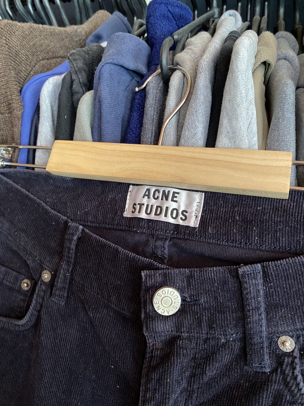 Acne Studios VINTAGE ACNE STUDIOS ACE CORD BLUE CORDUROY PANTS Size US 31 - 3 Thumbnail