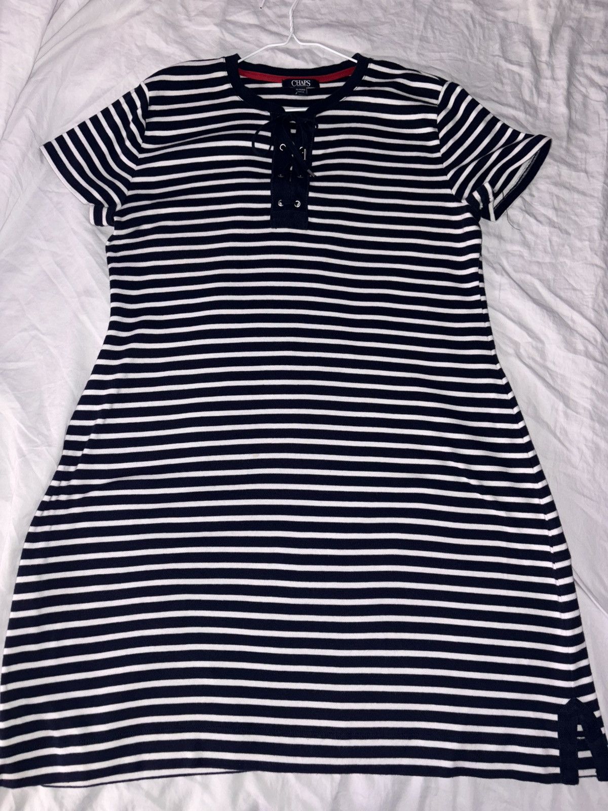 Chaps Ralph Lauren Chaps shirt dress sz XL NAVY/WHITE striped Size XL / US 12-14 / IT 48-50 - 1 Thumbnail