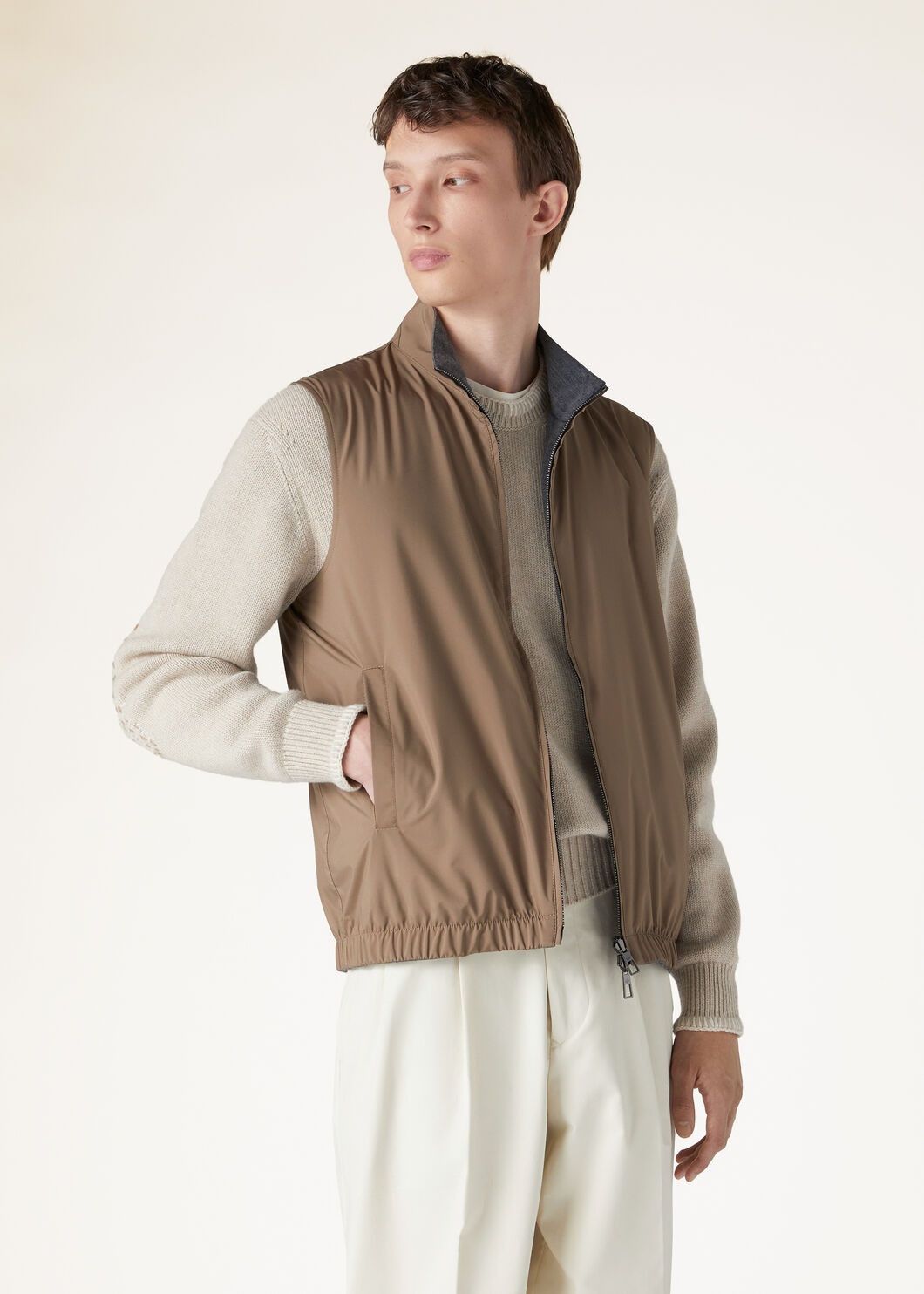 Loro Piana o1w1db10125 FA18416 Vest in Light Brown Size US L / EU 52-54 / 3 - 4 Thumbnail