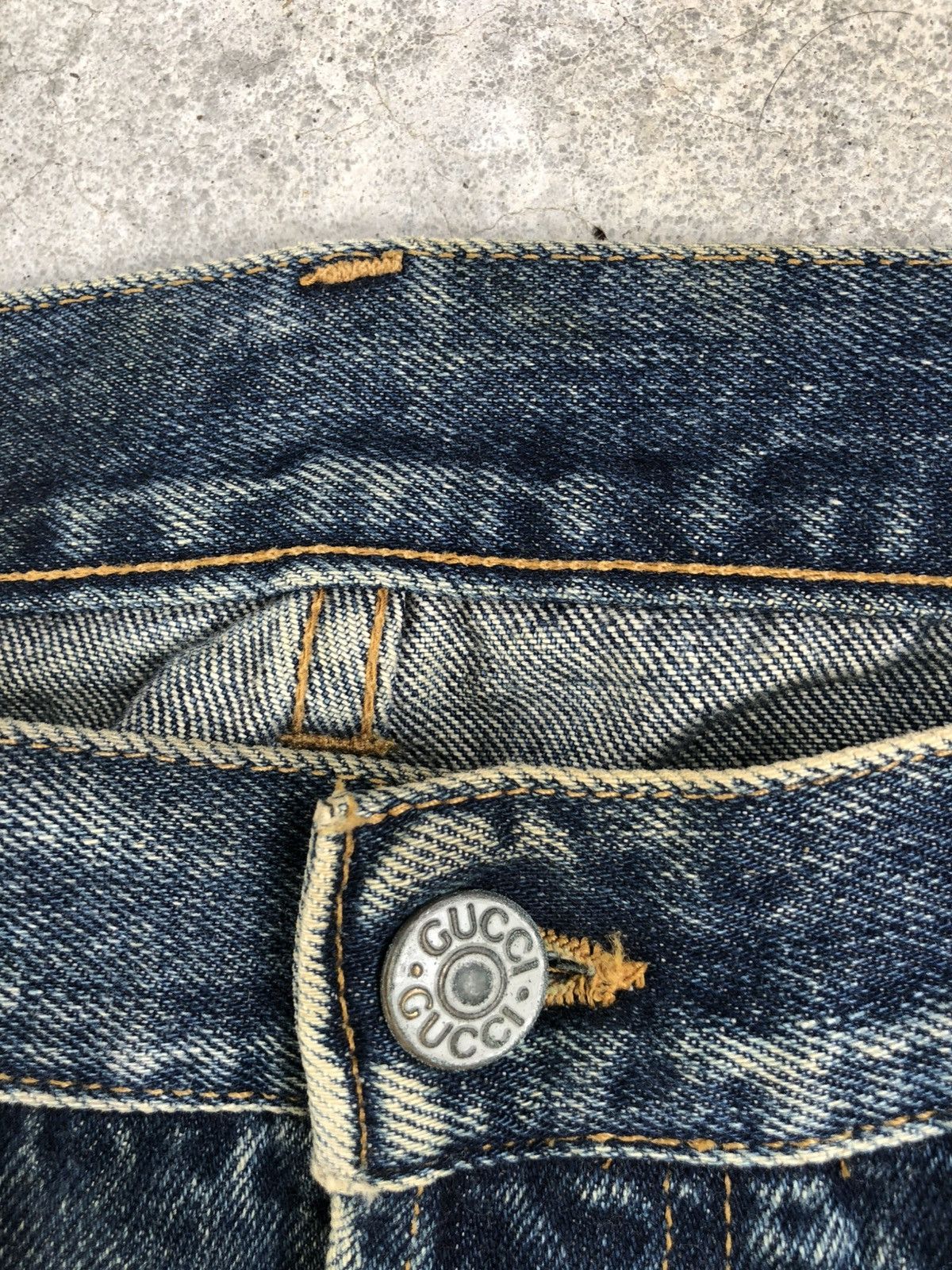 Tom Ford Gucci Embroidered Logo Staright Cut Distressed Denim Size US 34 / EU 50 - 20 Thumbnail