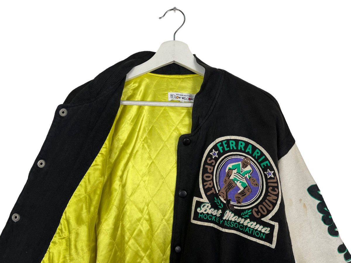Japanese Brand 🔥 VINTAGE HOCKEY BOMBER VARSITY BOMBER JACKET Size US M / EU 48-50 / 2 - 10 Thumbnail