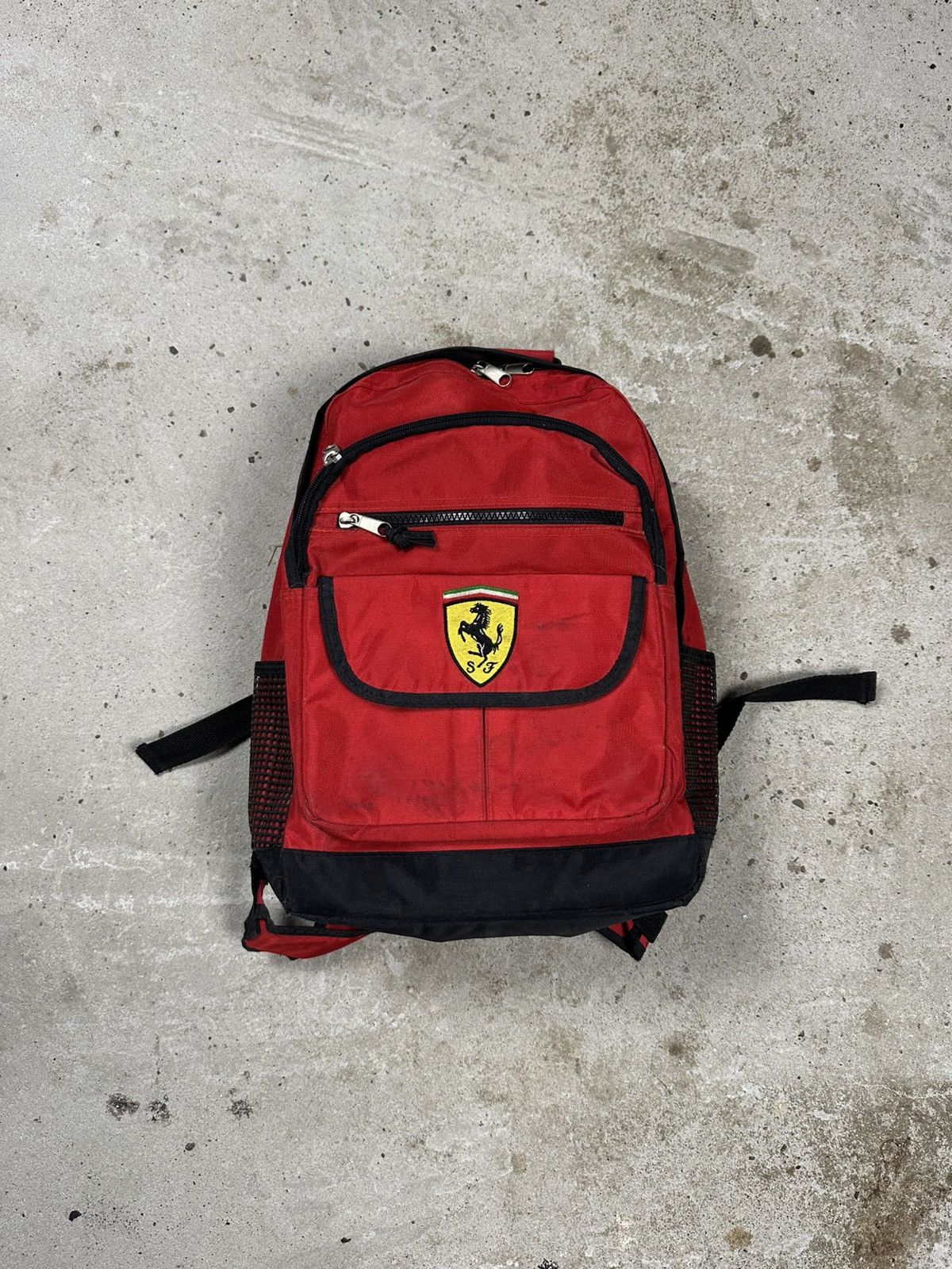 Vintage Y2K Ferrari Red Back Pack Bag
