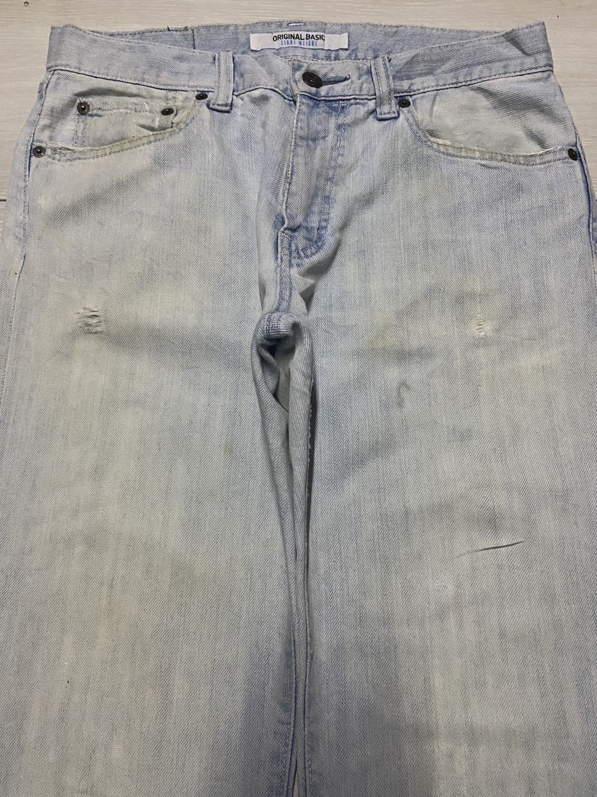 Uniqlo Vintage Japanese Brand uniqlo Faded Wash Distressed Jeans Size US 31 - 3 Thumbnail
