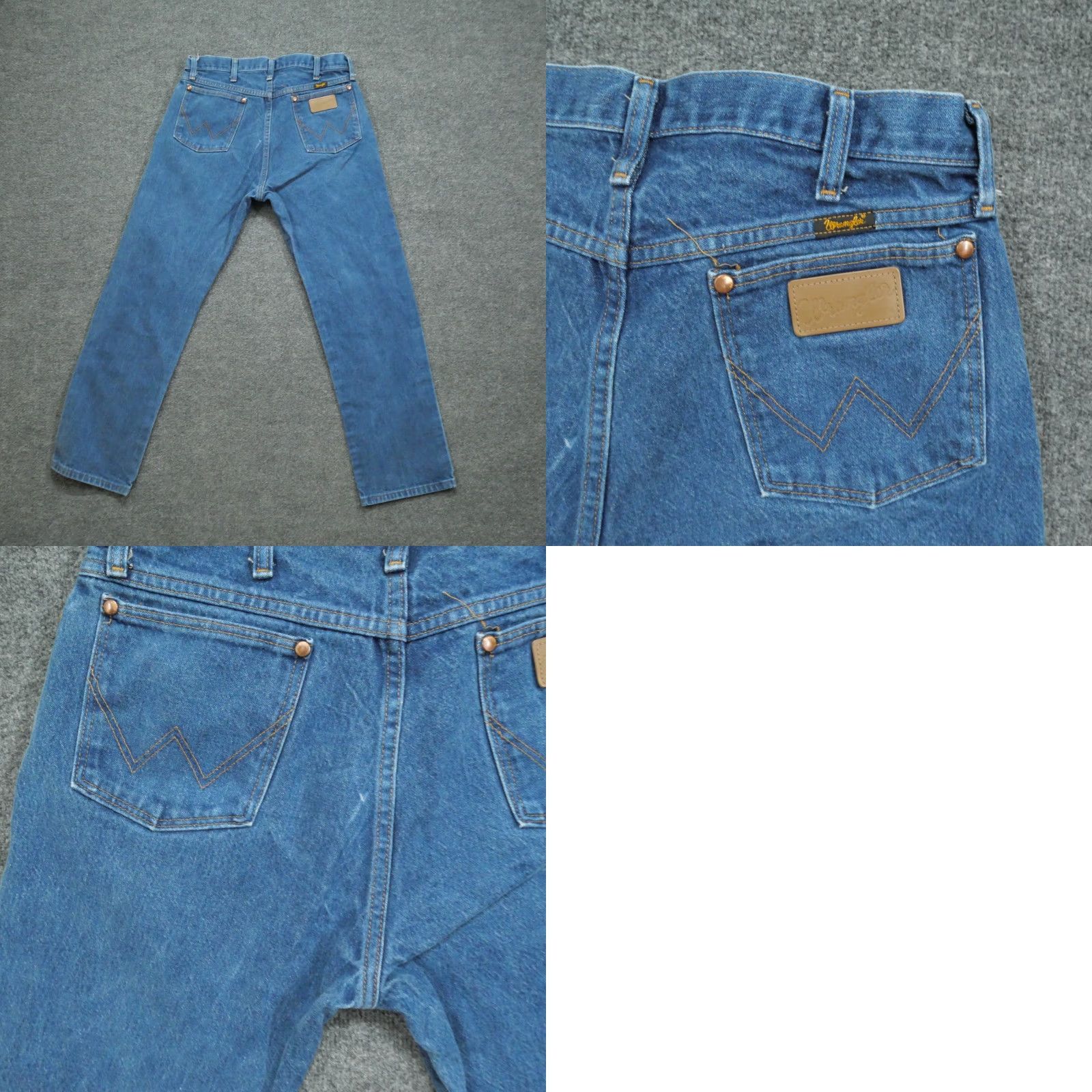 Wrangler VINTAGE Wrangler Jeans Mens 38x30 Blue Denim Pants Cowboy 13MWZ GK Straight Jeans Mens Blue 13MWZ Cowboy Theme Pockets Size US 36 / EU 52 - 8 Thumbnail