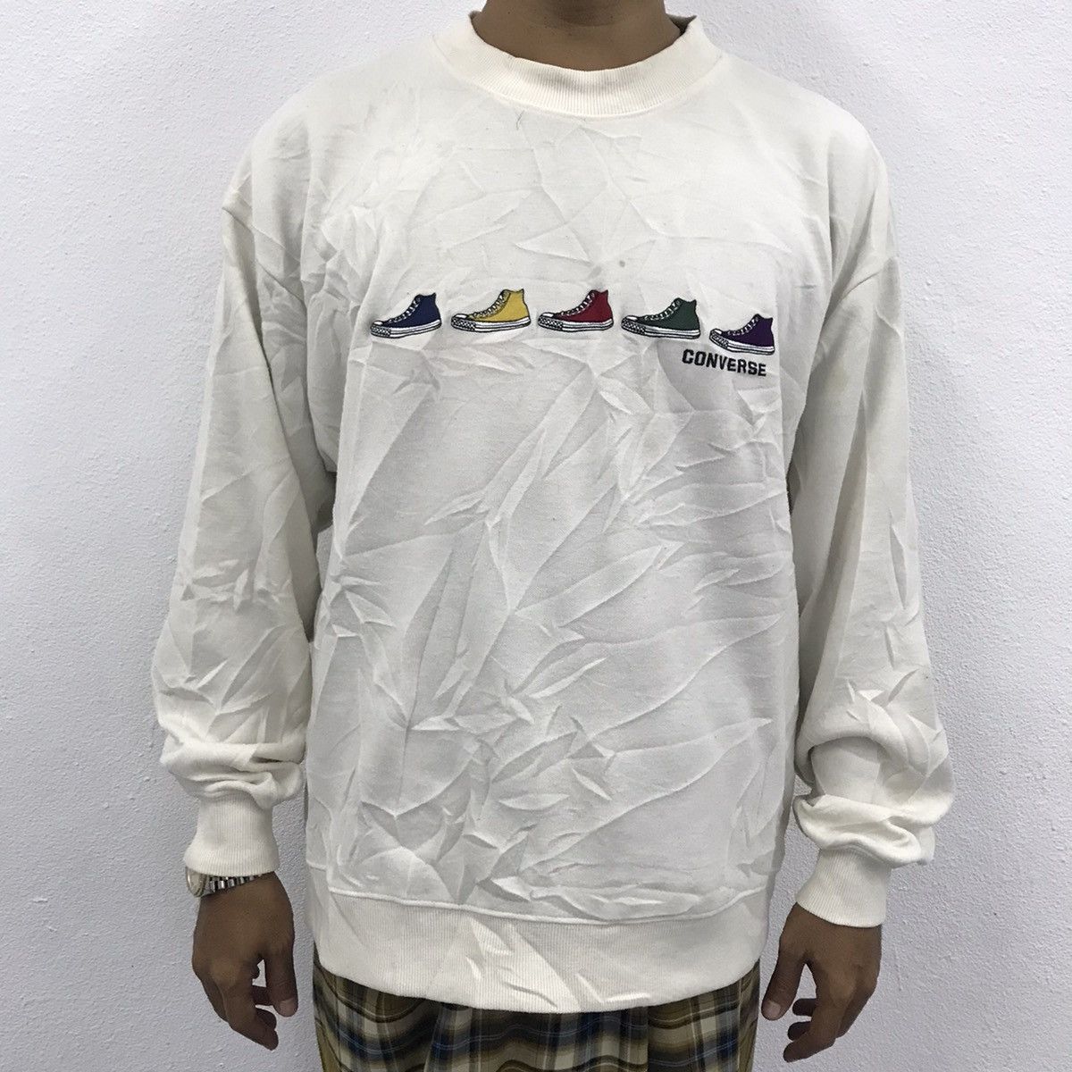 Converse Champion embroidery sweatshirt Size US L / EU 52-54 / 3 - 14 Thumbnail