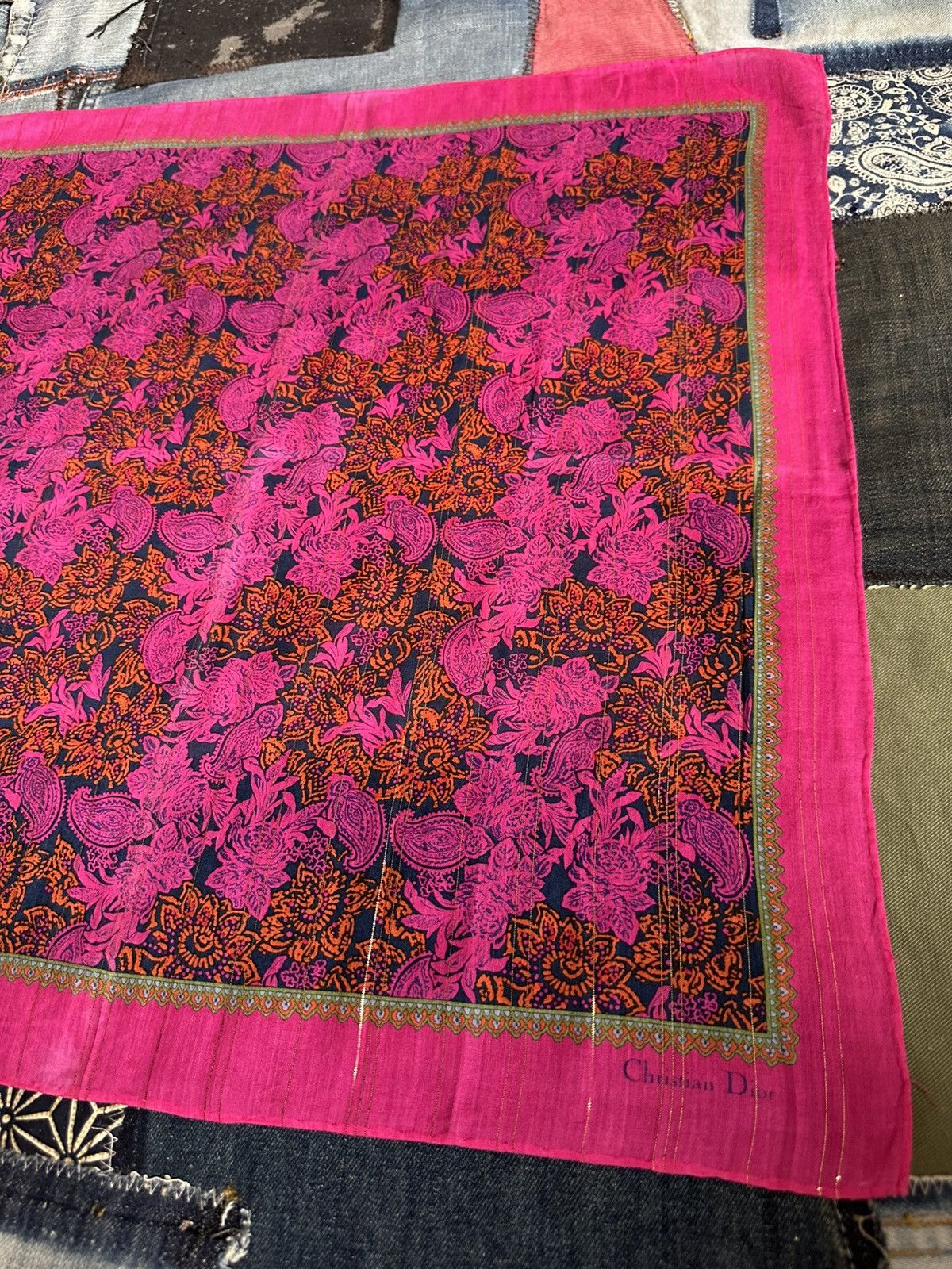 Vintage Vintage Christian Dior Handkerchief/ Neckerchief/ Bandana Size ONE SIZE - 4 Thumbnail