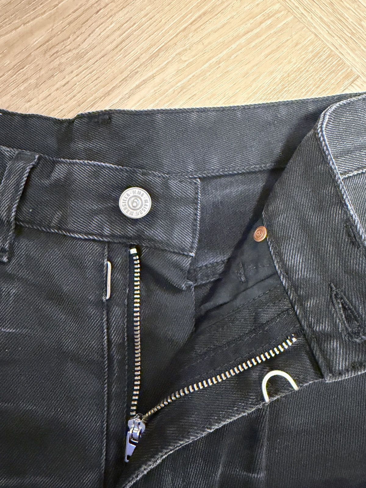 MM6 Crease Effect Wide Leg Jeans Size US 28 / EU 44 - 6 Thumbnail