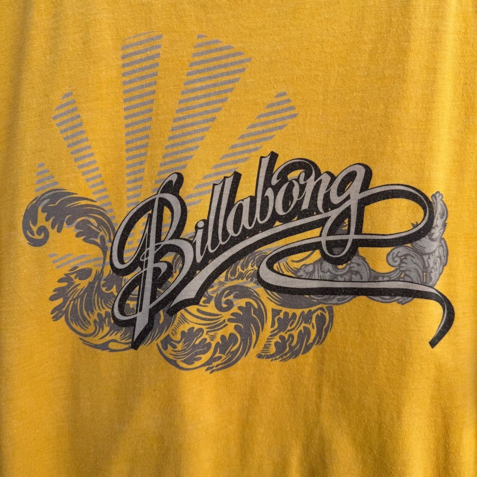 Billabong Billabong Vintage Mens Mustard Yellow Graphic T-Shirt Wave S Size US L / EU 52-54 / 3 - 3 Thumbnail