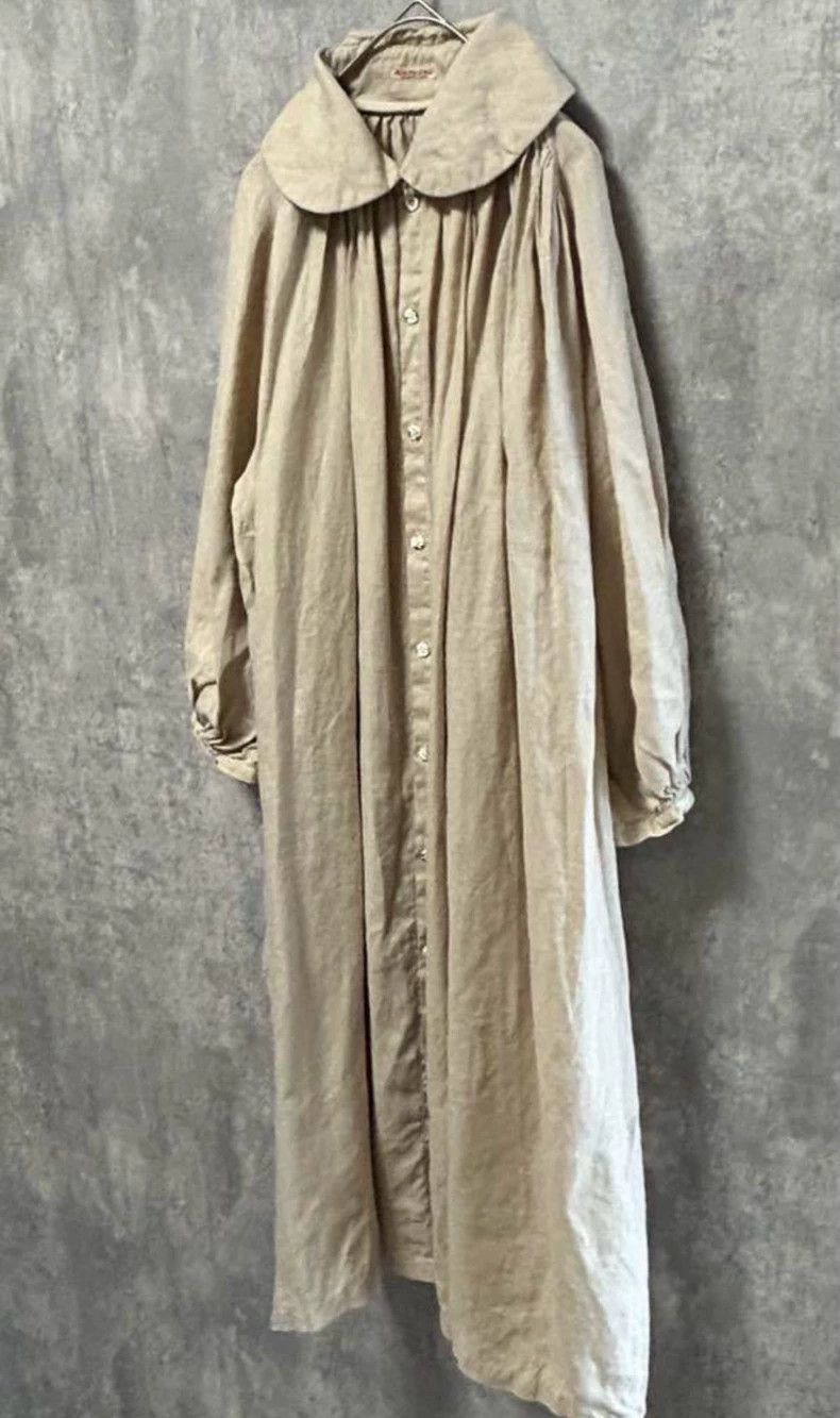 Kapital Linen Peter Pan Collar Long Coat-2506 Size US S / EU 44-46 / 1 - 3 Thumbnail