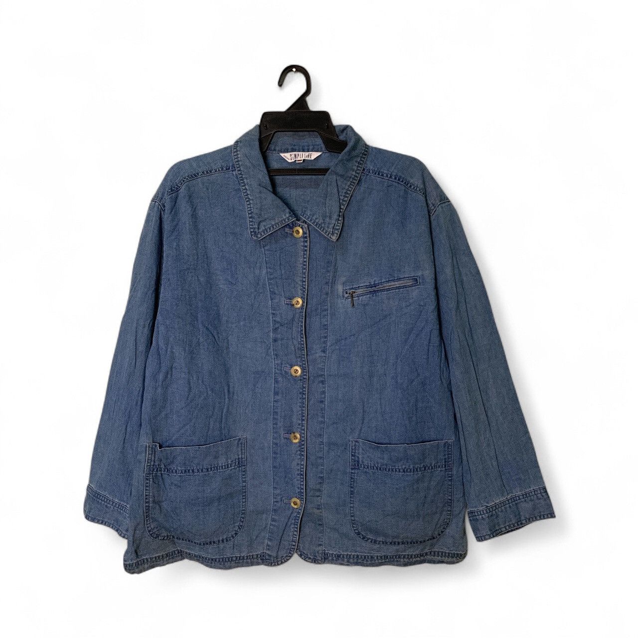 RENOWN Rare Design Vintage Renown Simple Life Soft Denim Jackets Size L / US 10 / IT 46 - 1 Thumbnail