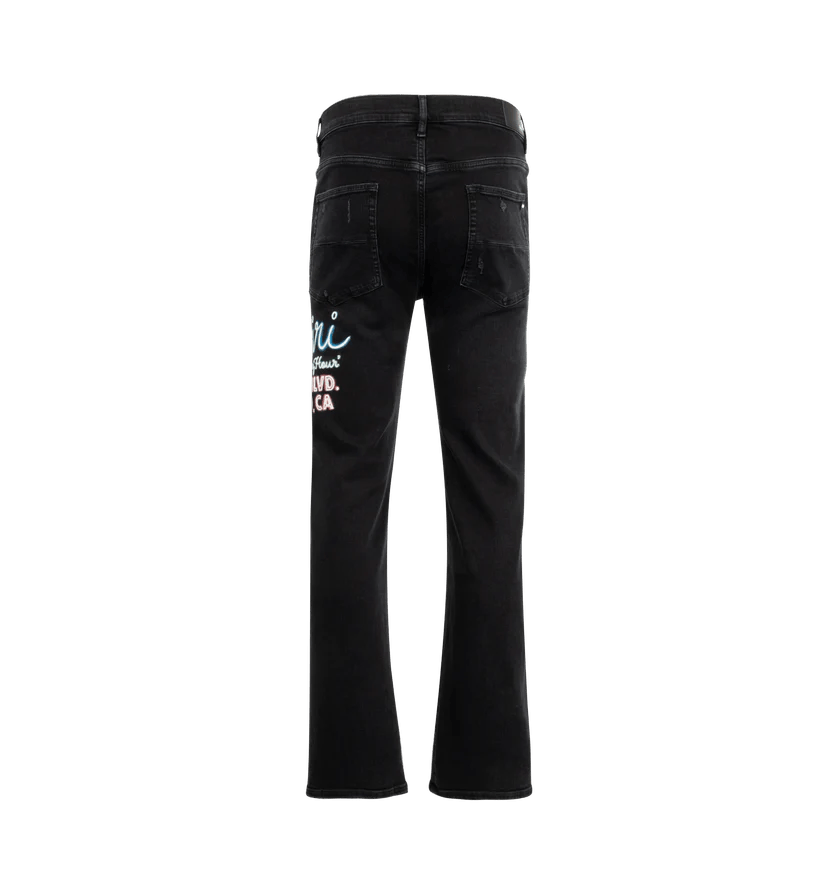 Amiri o1h1sh11225 Neon Lights Slim Jean in Black Size US 34 / EU 50 - 2 Thumbnail
