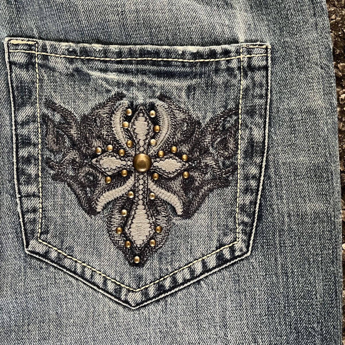 Hysteric Glamour Osaka Big Train Boro Mud Distressed Patchwork Denim Pants Size US 33 - 14 Thumbnail