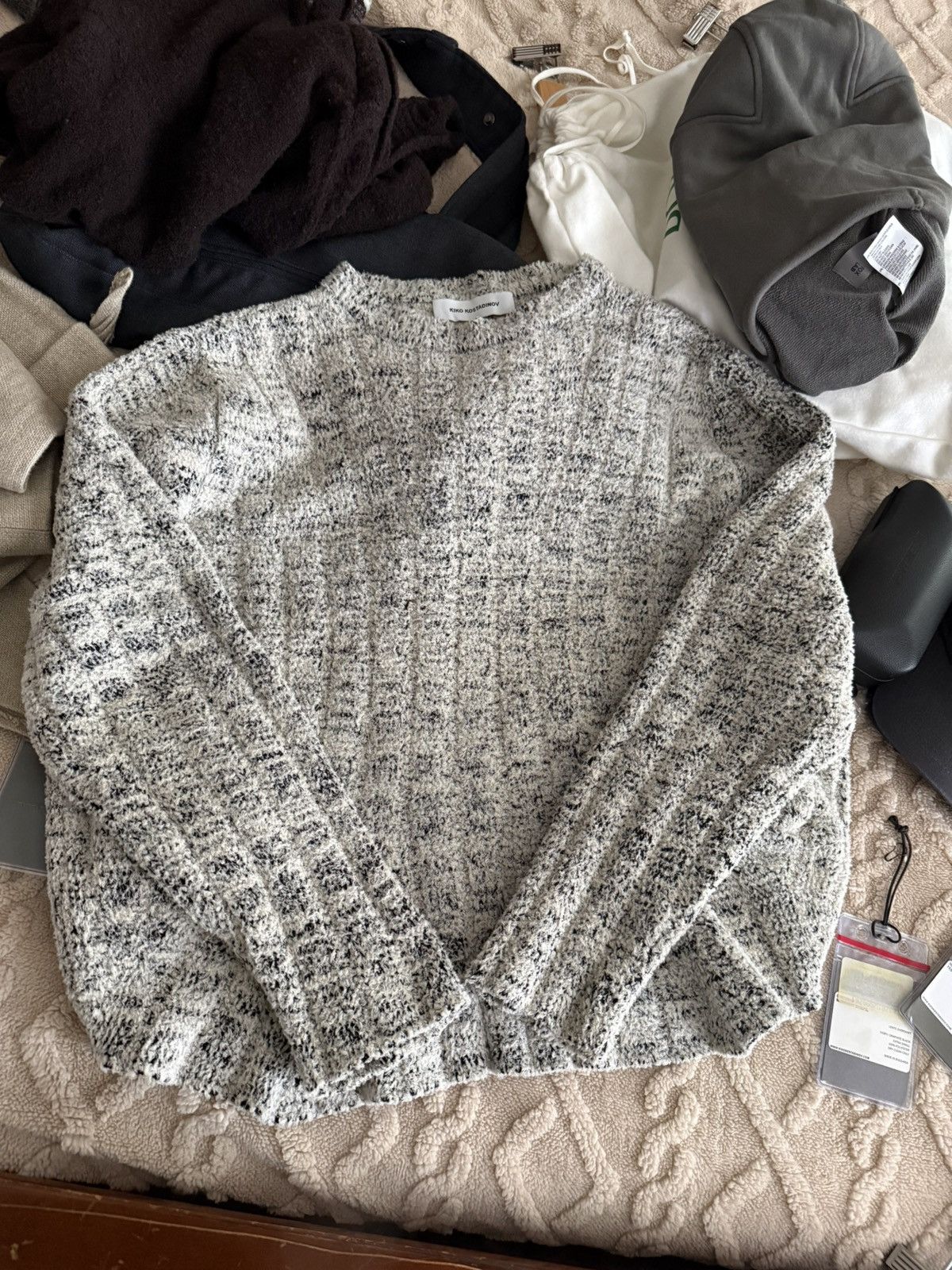 Kiko Kostadinov Harkman Knit Jumper Speckled Grey 46 Size US S / EU 44-46 / 1 - 2 Thumbnail