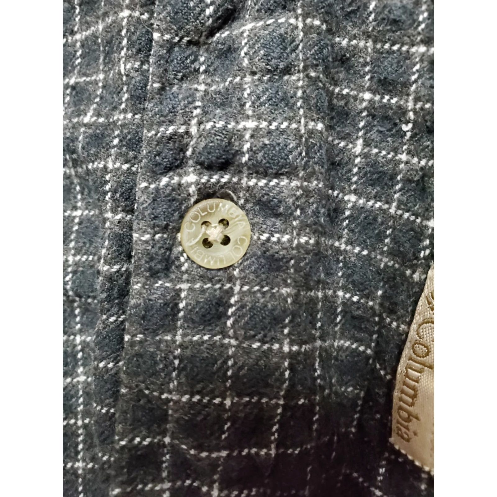 Vintage Columbia Flannel Shirt Mens XL Black Shepherds Check Long Sleeve Button Down Pocketed Regular Fit Cotton Rayon Regular Size US XL / EU 56 / 4 - 6 Thumbnail