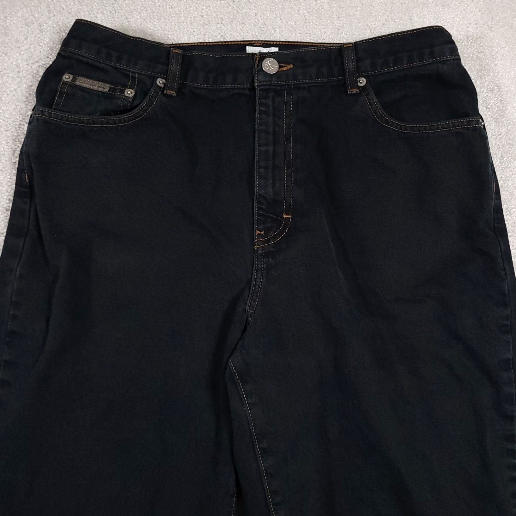 Calvin Klein Vtg Calvin Klein Jeans Women’s 14 Dark Wash Stretch Skinny Denim Jeans 90s Womens Size 36" / US 14 / IT 50 - 3 Thumbnail