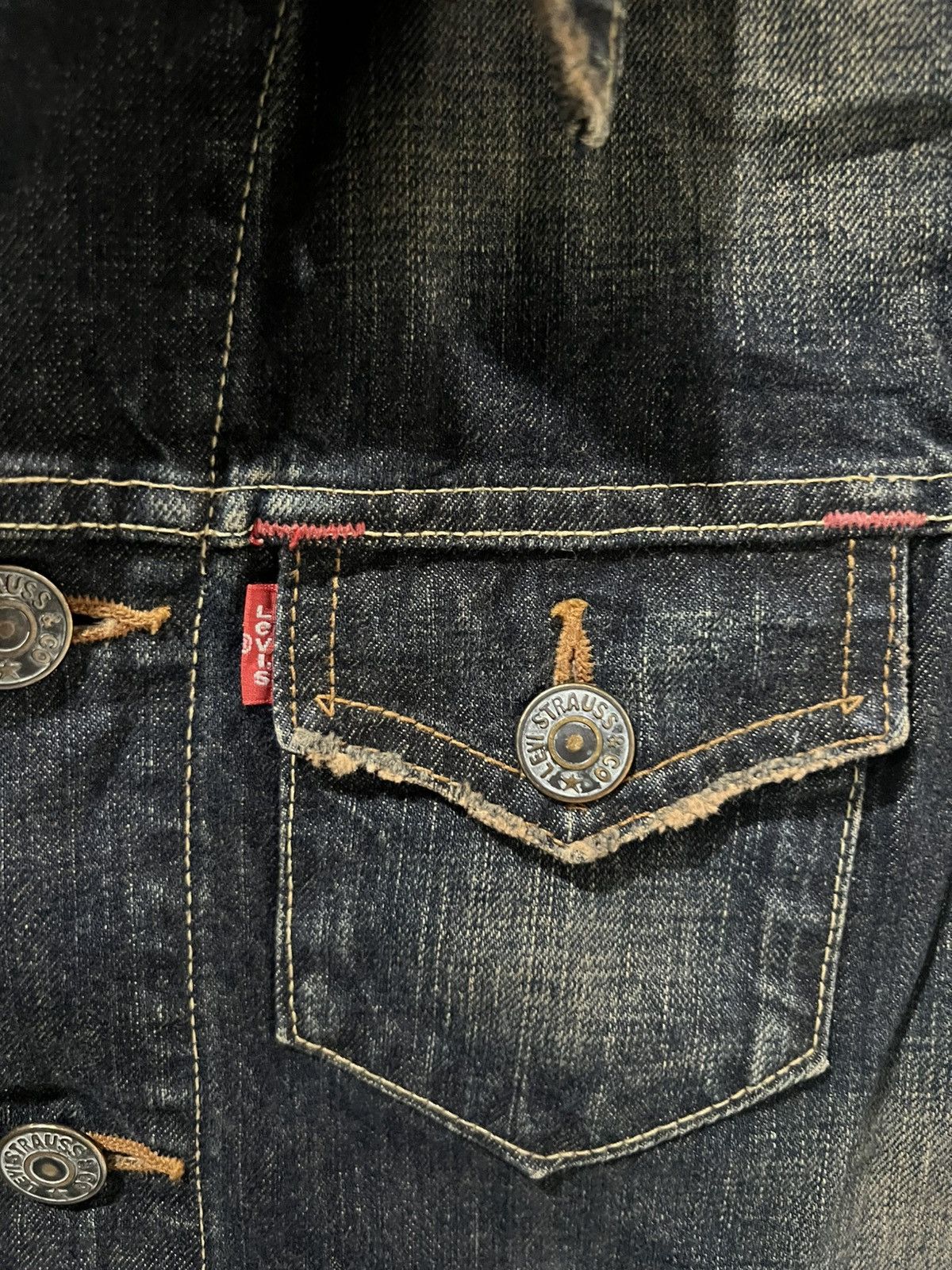 Levi's 🔥Vintage Levis Redloop Denim Jacket Size S / US 4 / IT 40 - 12 Thumbnail