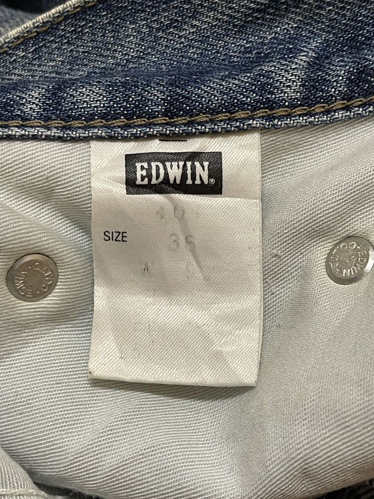 Edwin Vintage 90s Edwin 404 Mud Wash Distressed Style Baggy Jeans Size US 36 / EU 52 - 10 Thumbnail