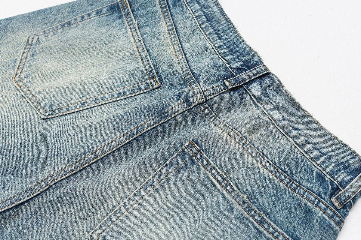 Vintage Retro loose straight leg casual washed jeans Size US 32 / EU 48 - 5 Thumbnail