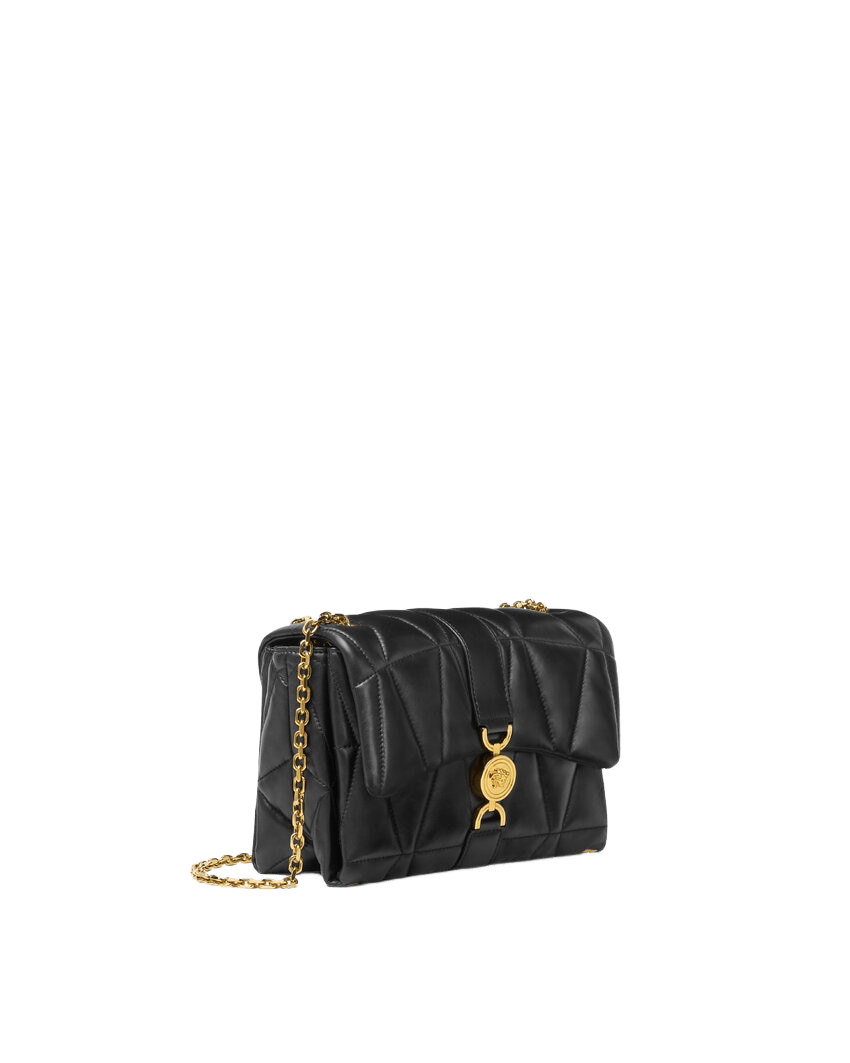 Versace VERSACE Kleio Black Quilted Leather Shoulder Bag NWT Auth Size ONE SIZE - 2 Thumbnail