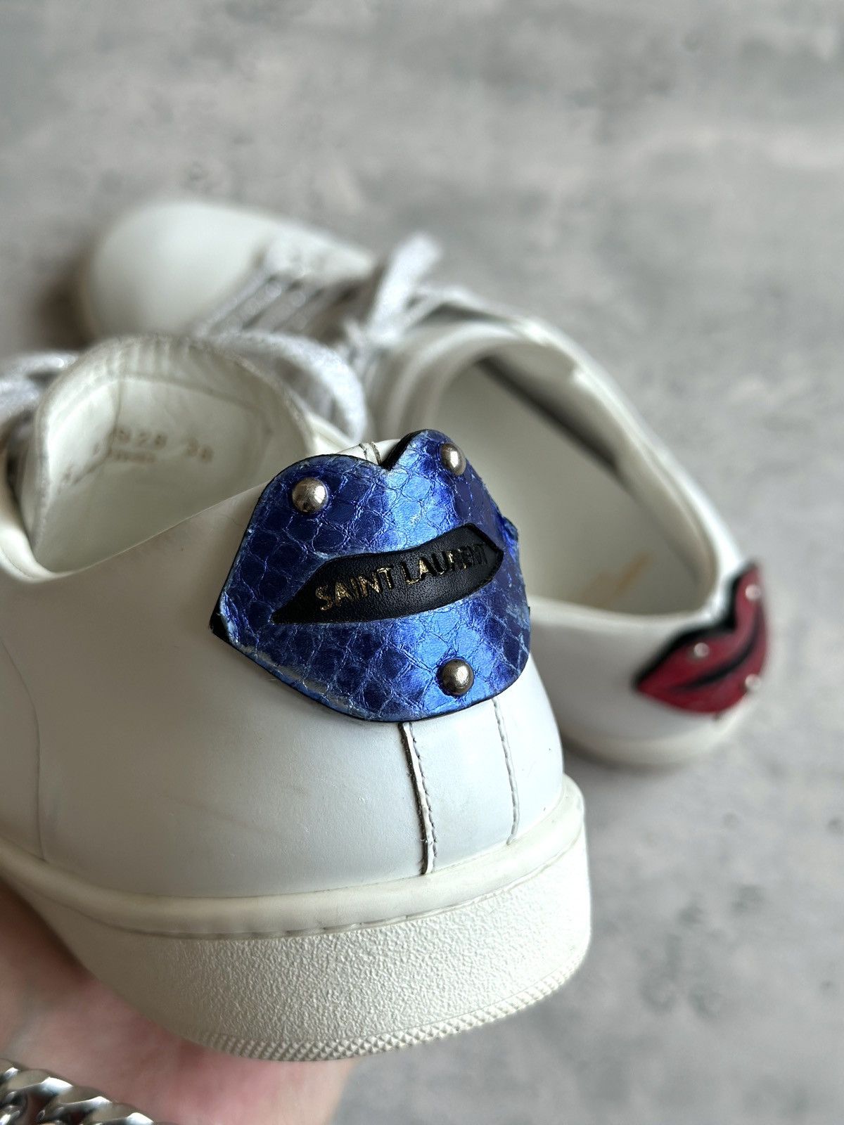 Saint Laurent Paris HEDI SLIMANE | SL/01 “LIPS” COURT CLASSIC SIGNATURE LOW TOP Size US 5.5 / EU 38 - 7 Thumbnail