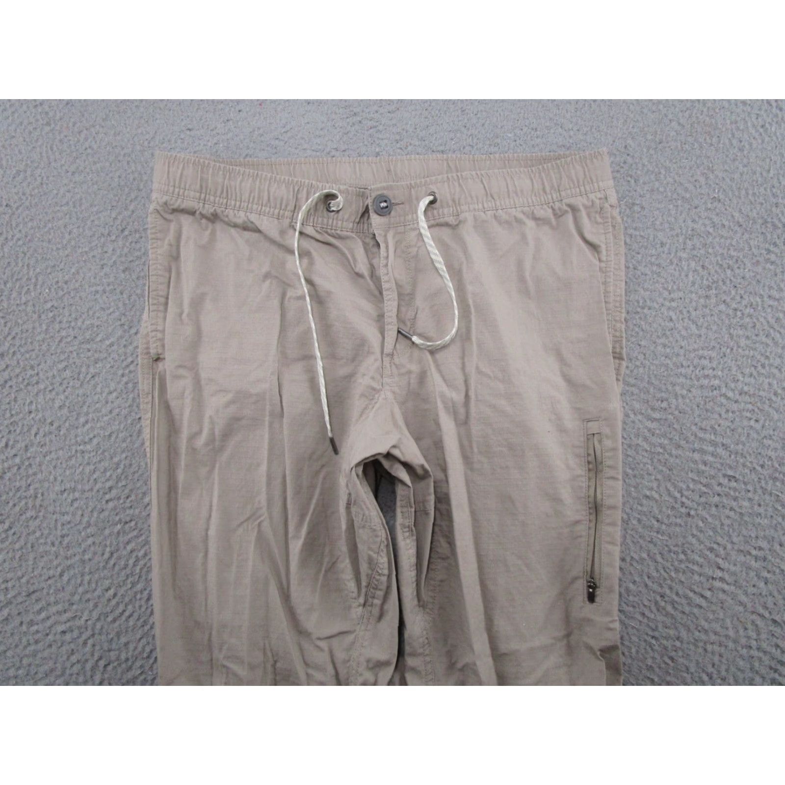 Vuori VUORI Beighe Ripstop Climber Pants Mens M Beige Drawstring Zip Pocket 34x31 Read Size US 31 - 3 Thumbnail