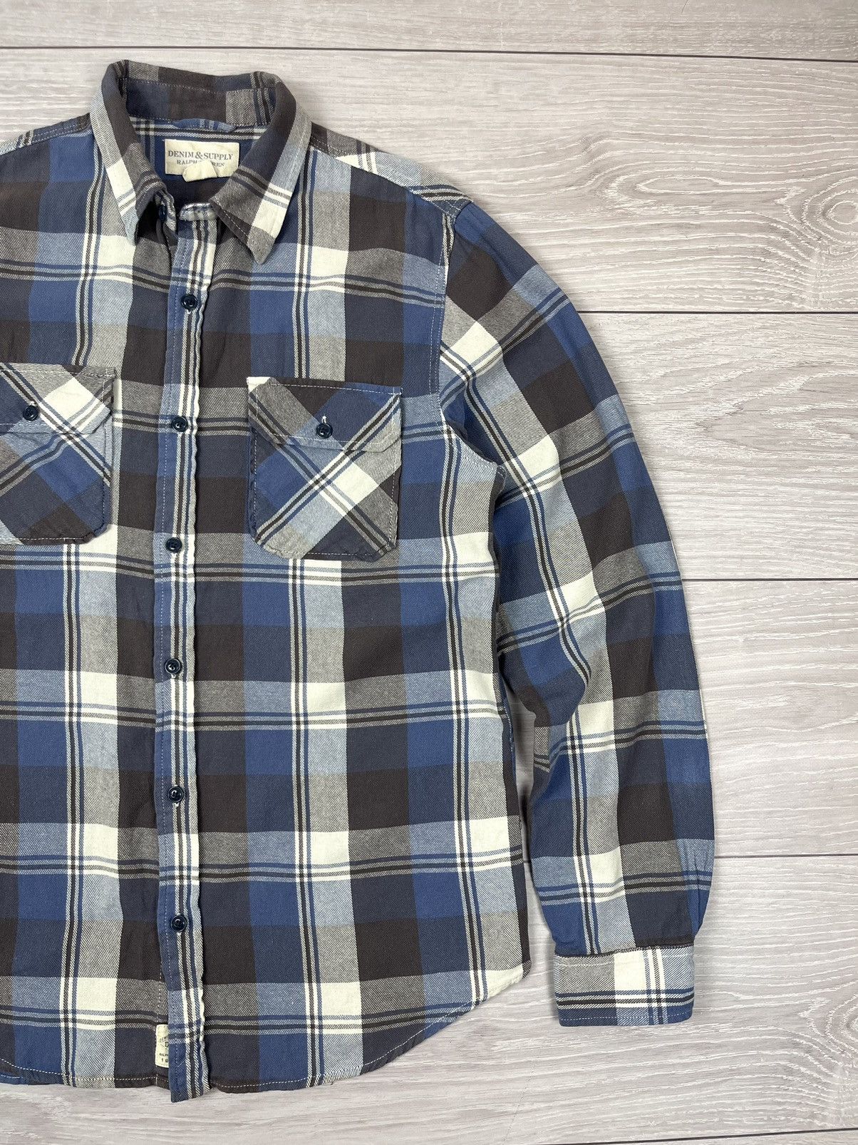 Denim & Supply Ralph Lauren Ralph Lauren Denim Supply Flannel Plaid Button Shirt Size US L / EU 52-54 / 3 - 3 Thumbnail