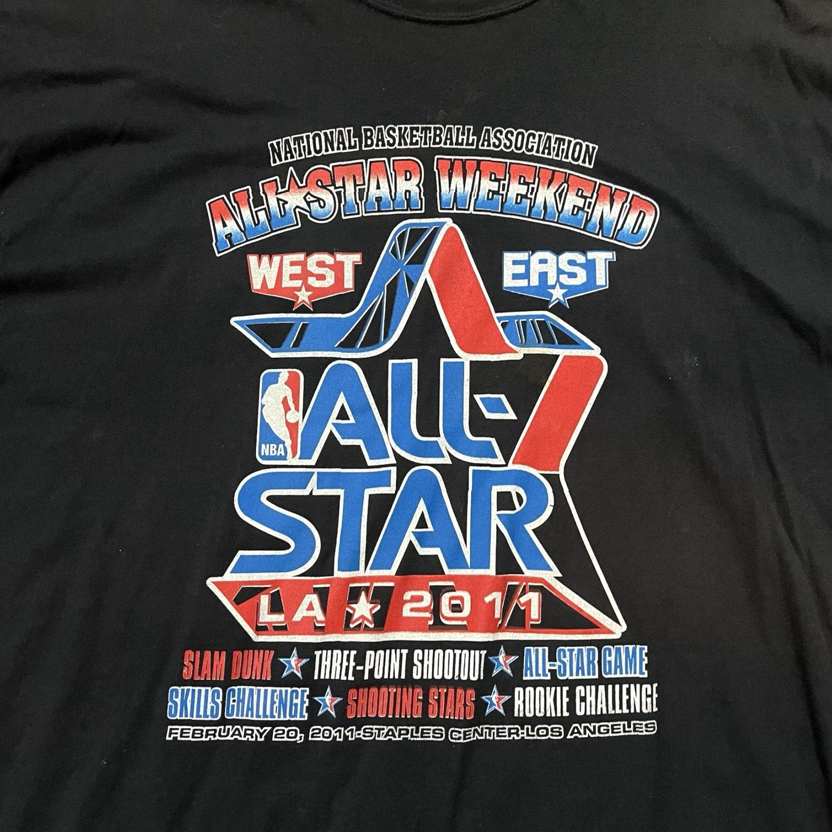 NBA VINTAGE NBA All Stars Kobe Bryant 2011 T-Shirt 2XL Black Men Short Sleeve Lakers Pau Gasol Lebron James Kevin Durant Carmelo Anthony Rap Tee Size US XXL / EU 58 / 5 - 4 Thumbnail