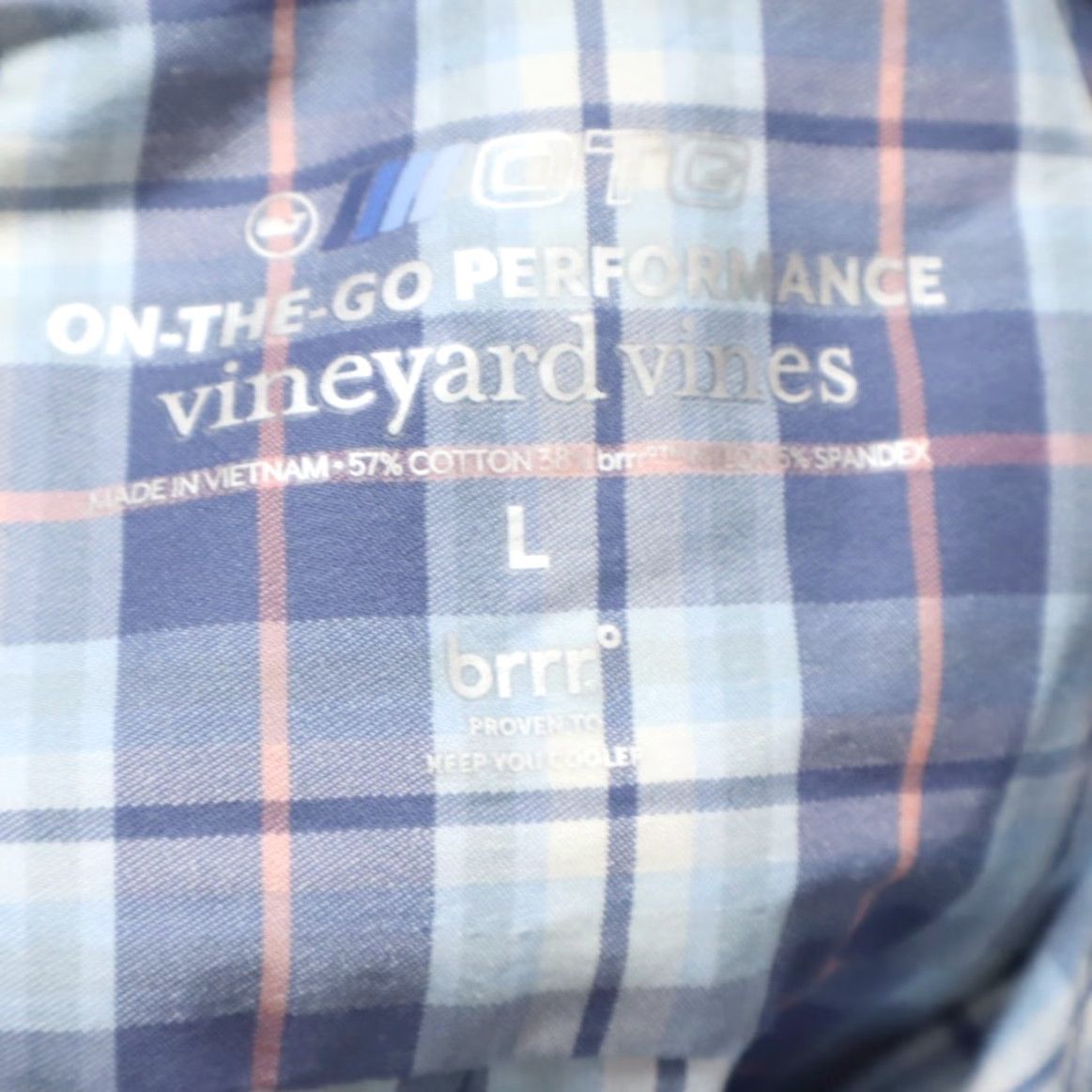 Vineyard Vines Vineyard Vines On The Go Brrr. Plaid Button Down Shirt Blue Men L Shirt Size US L / EU 52-54 / 3 - 5 Thumbnail