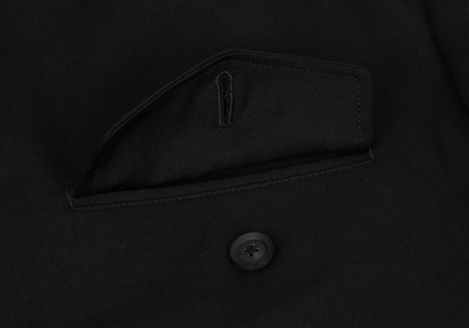 Yohji Yamamoto Yohji Yamamoto Wool Gabardine Asymmetric Long Jacket Size US L / EU 52-54 / 3 - 4 Thumbnail