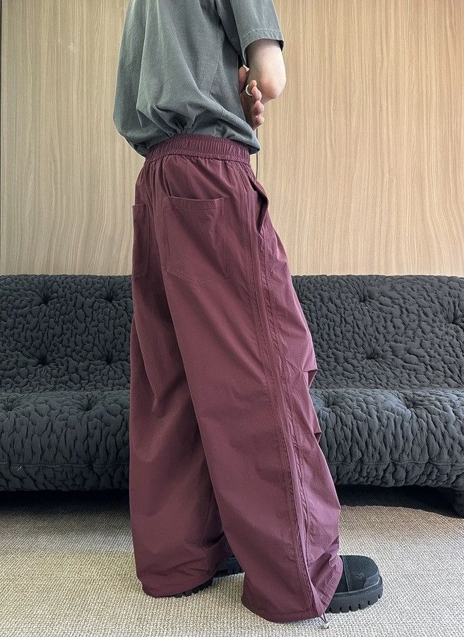 Japanese Brand × Vintage Retro y2k fashion cleanfit ruched pleated baggy pants Size US 34 / EU 50 - 3 Thumbnail
