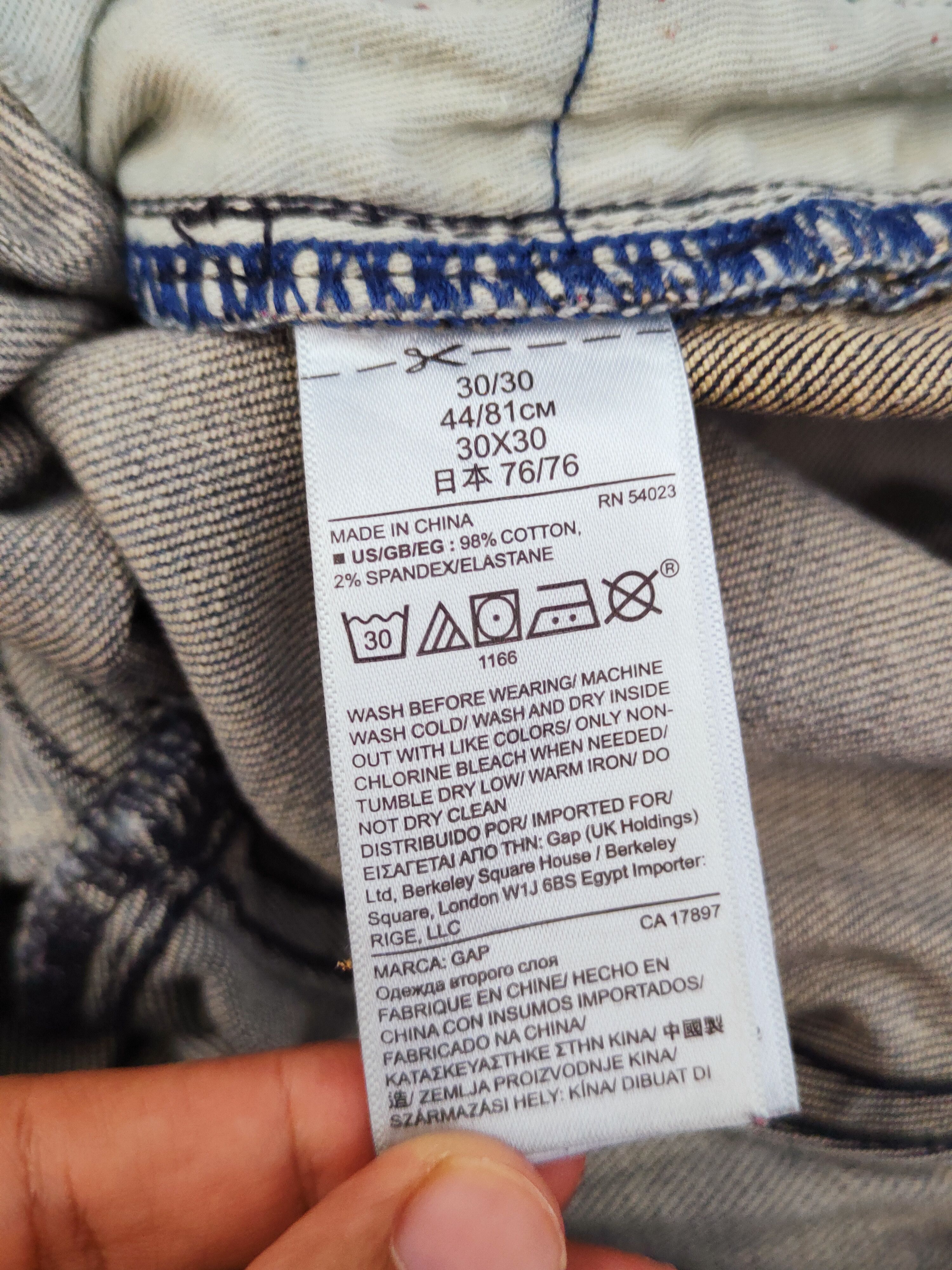 Gap Gap skinny Blue Distressed Ripped Jeans #W697 Size US 31 - 15 Thumbnail