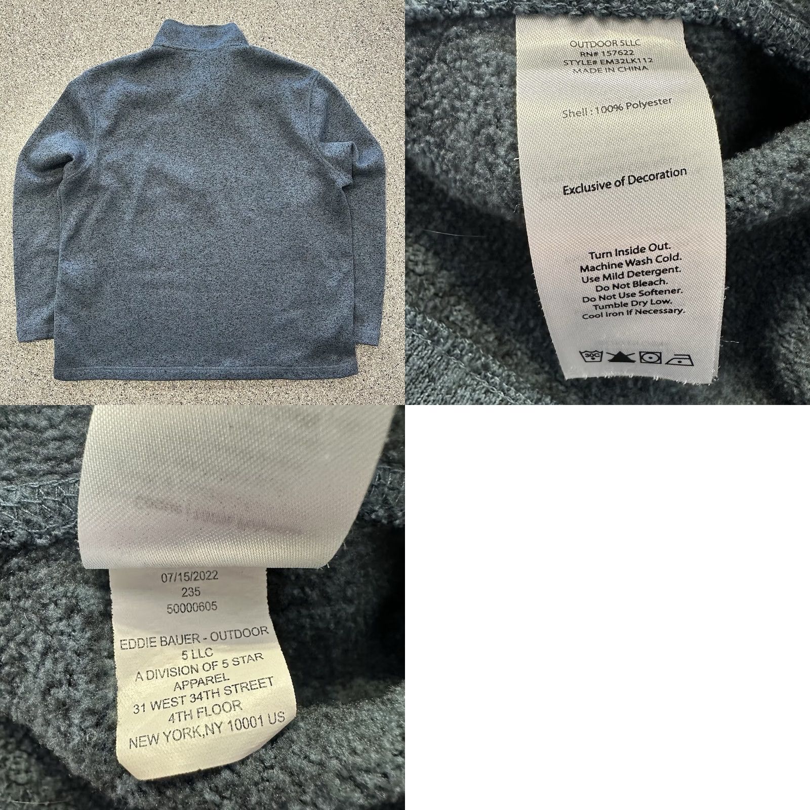 Eddie Bauer Eddie Bauer Radiator Fleece 1/4 Zip Pullover Mens 2XL Blue Long Sleeve Mock Neck Sweater Outdoor 1/4 Zip Pullover Mens X2 XL Size US XXL / EU 58 / 5 - 8 Thumbnail