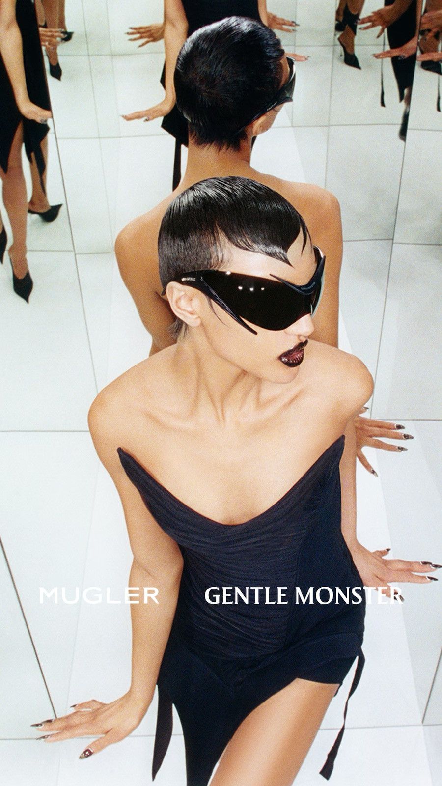 Gentle Monster × Mugler Gentle Monster x Mugler Spiral Sunglasses (01 M01) Size ONE SIZE - 2 Thumbnail