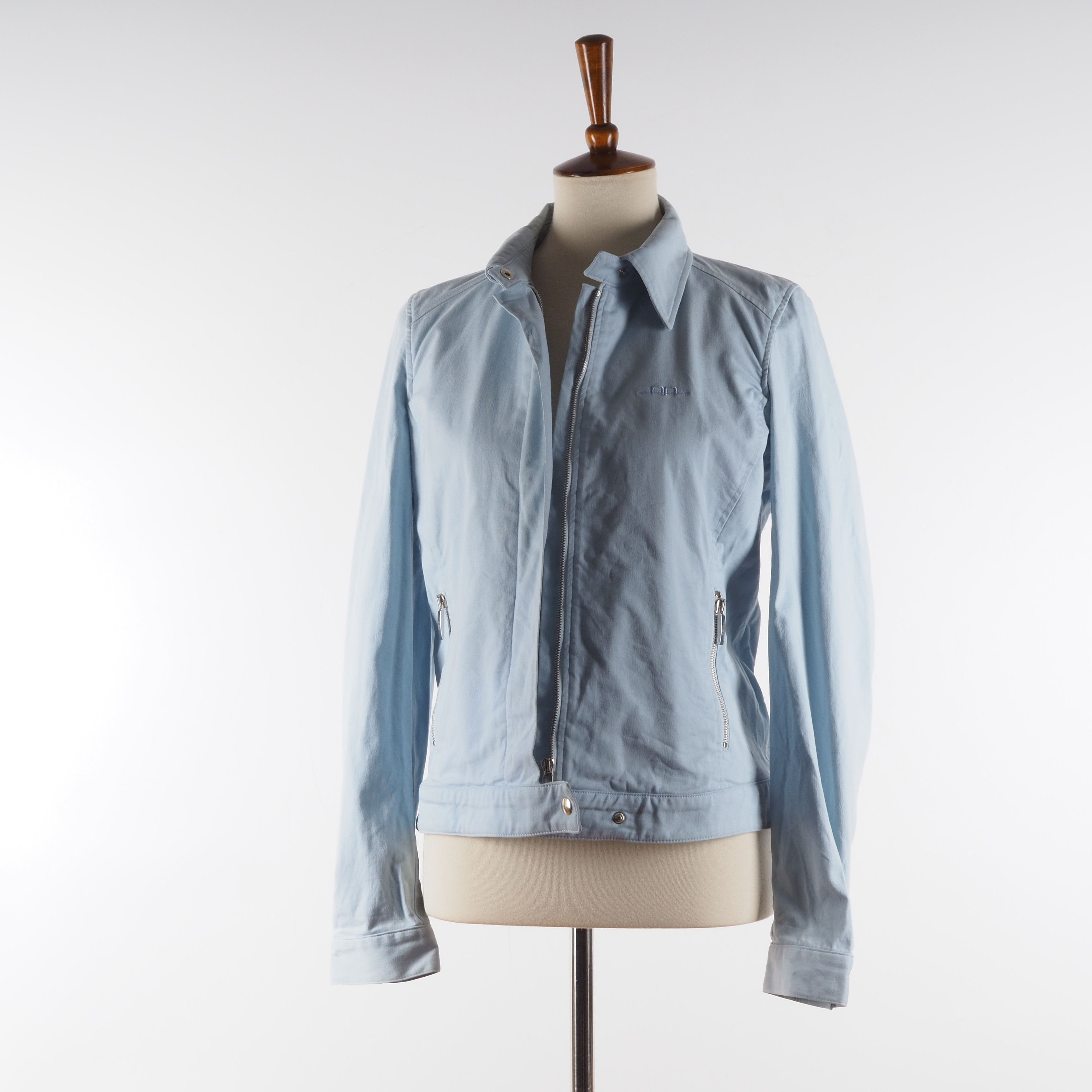 Designer × Other Alessandro Albanese Light Blue Cotton Zip Jacket Size M / US 6-8 / IT 42-44 - 5 Thumbnail