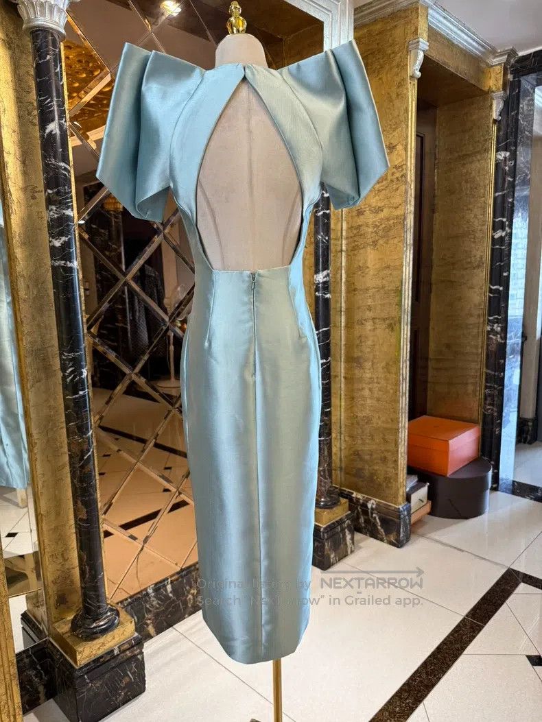Valentino Valentino Satin mulberry silk Tiffany blue three-dimension Size M / US 6-8 / IT 42-44 - 8 Thumbnail