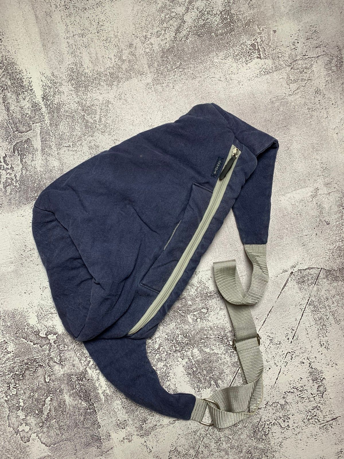 Pre-owned Archival Clothing X Armani Vintage Armani Junior Crossbody Sling Bag Like Denim In Blue