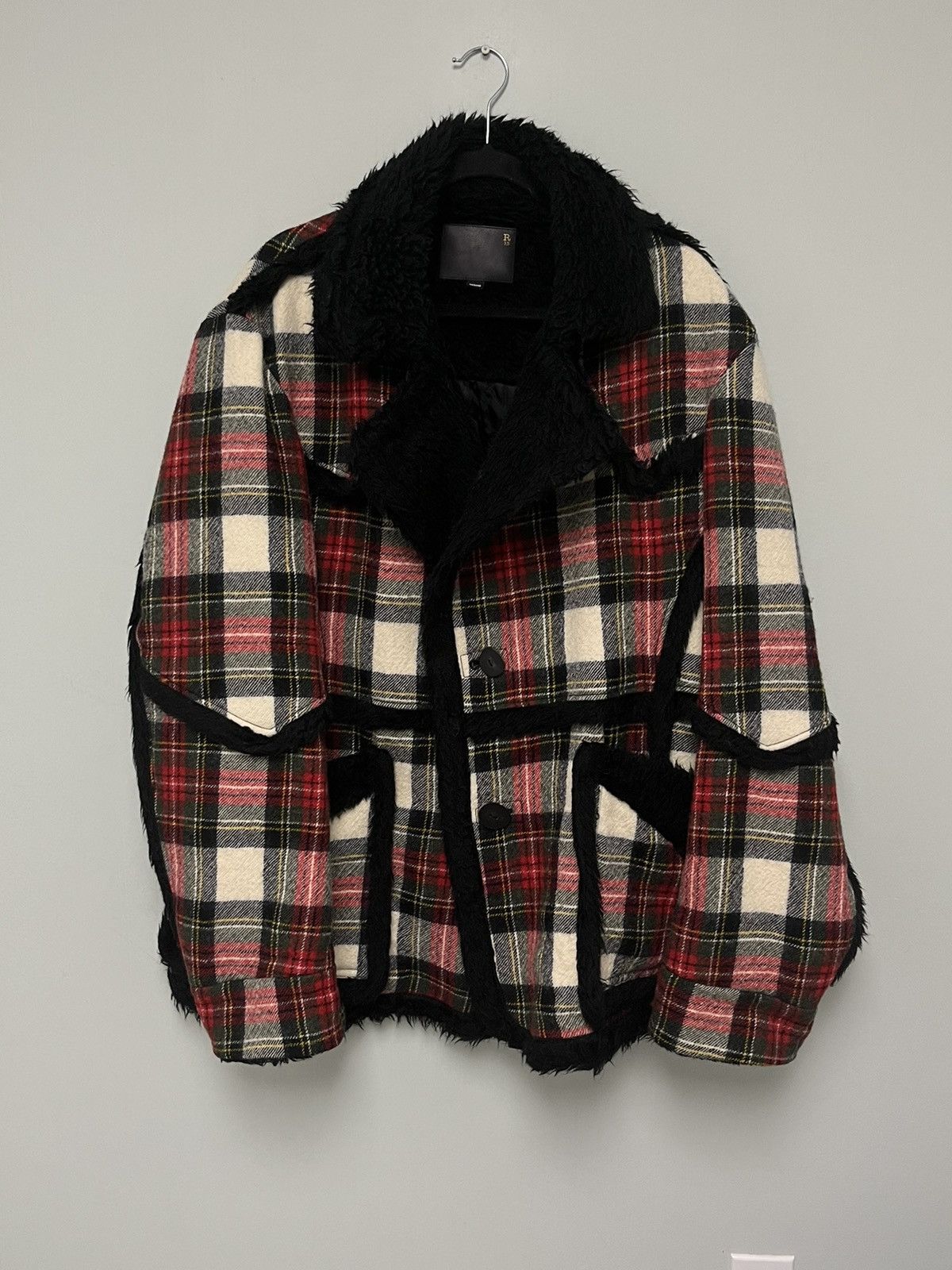 R13 Imitation sheepskin coat. Medium Size M / US 6-8 / IT 42-44 - 12 Thumbnail