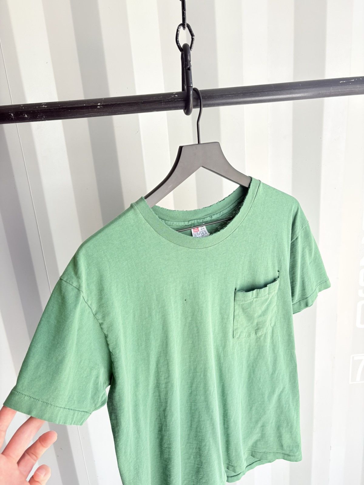 Vintage Thrashed Sun Faded Pocket Shirt Distressed Band Erd grunge Size US L / EU 52-54 / 3 - 2 Thumbnail