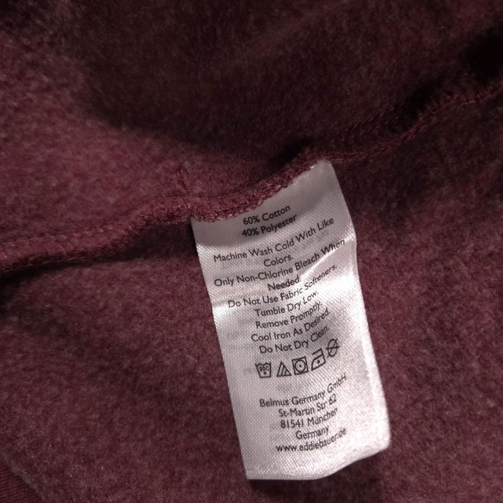 Eddie Bauer Eddie Bauer Womens XL Red Fleece Hooded Open Front Pockets Casual Coatigan Size XL / US 12-14 / IT 48-50 - 7 Thumbnail