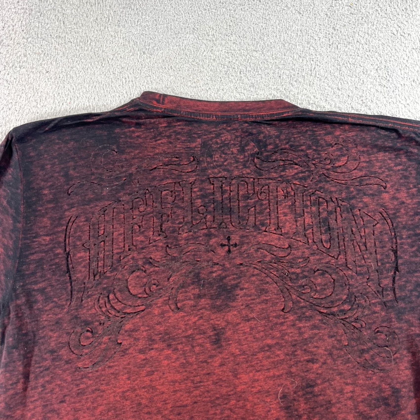 Affliction Affliction Shirt Mens Large Red Black Y2K Live Fast Tie Dye Tee Size US L / EU 52-54 / 3 - 6 Thumbnail
