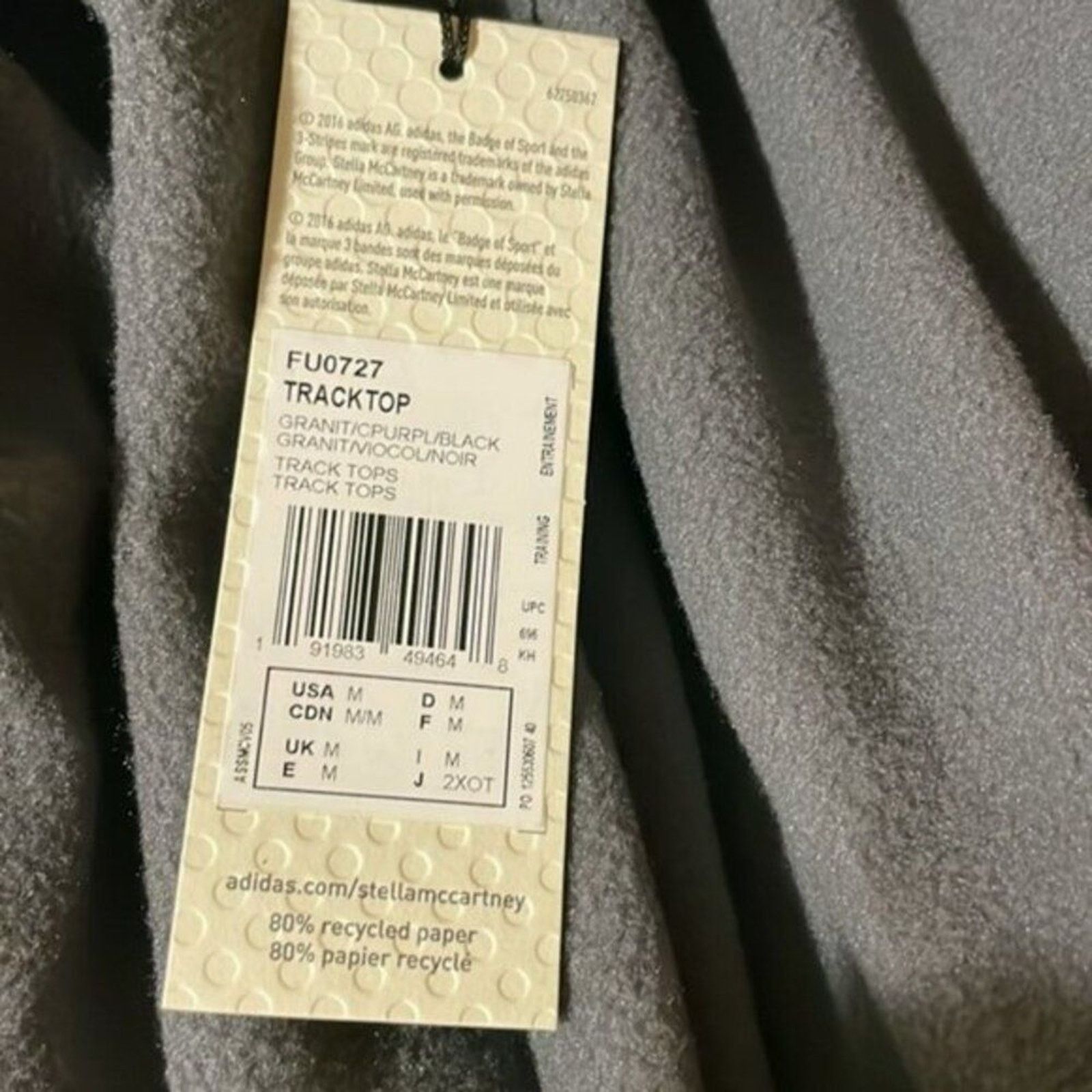 Adidas × Stella McCartney Adidas by Stella McCartney Printed fleece track jacket grey Size L / US 10 / IT 46 - 6 Thumbnail