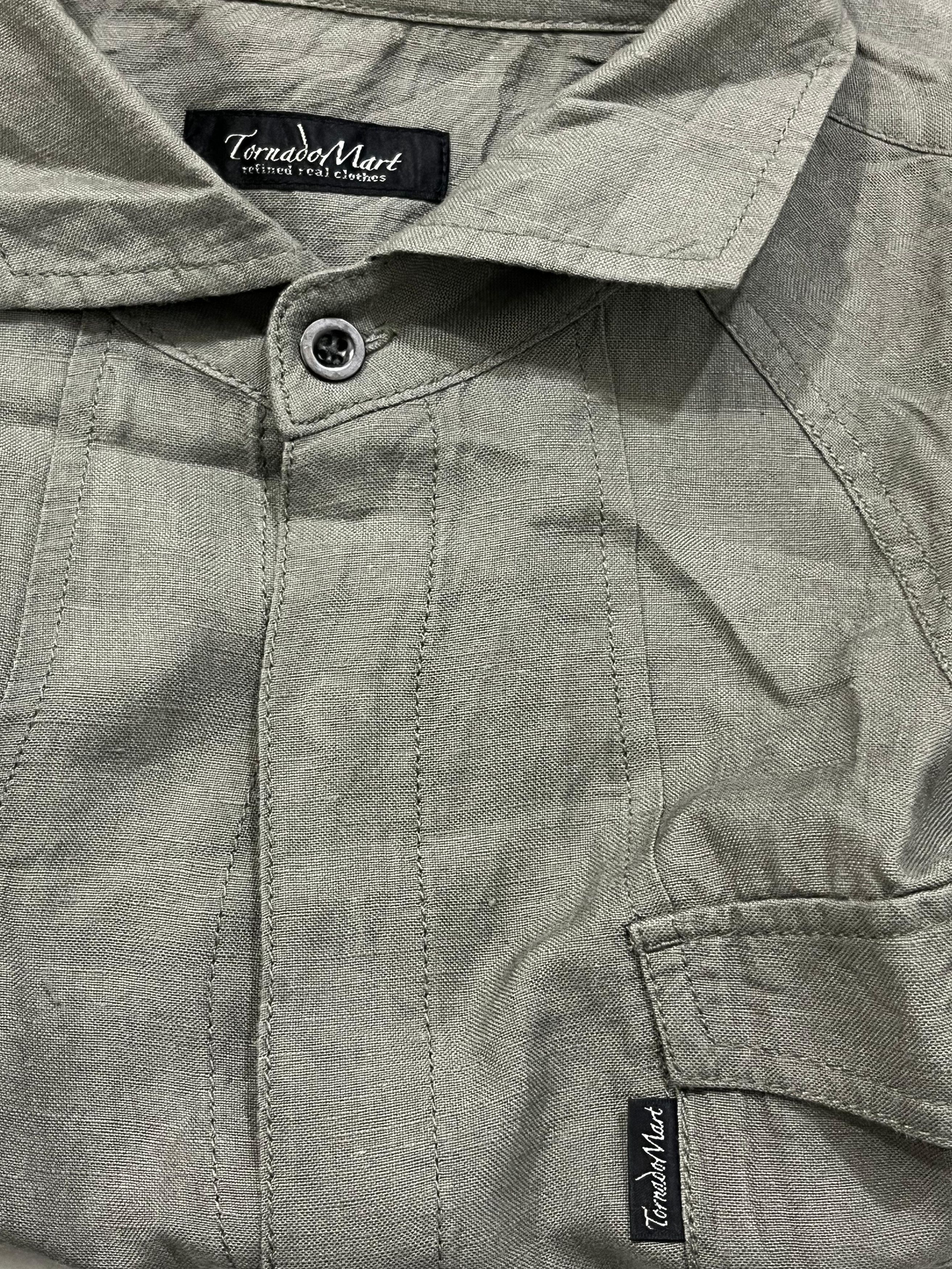 Tornado Mart Tornado Mart Western Linen Button ups Shirt Size US L / EU 52-54 / 3 - 7 Thumbnail