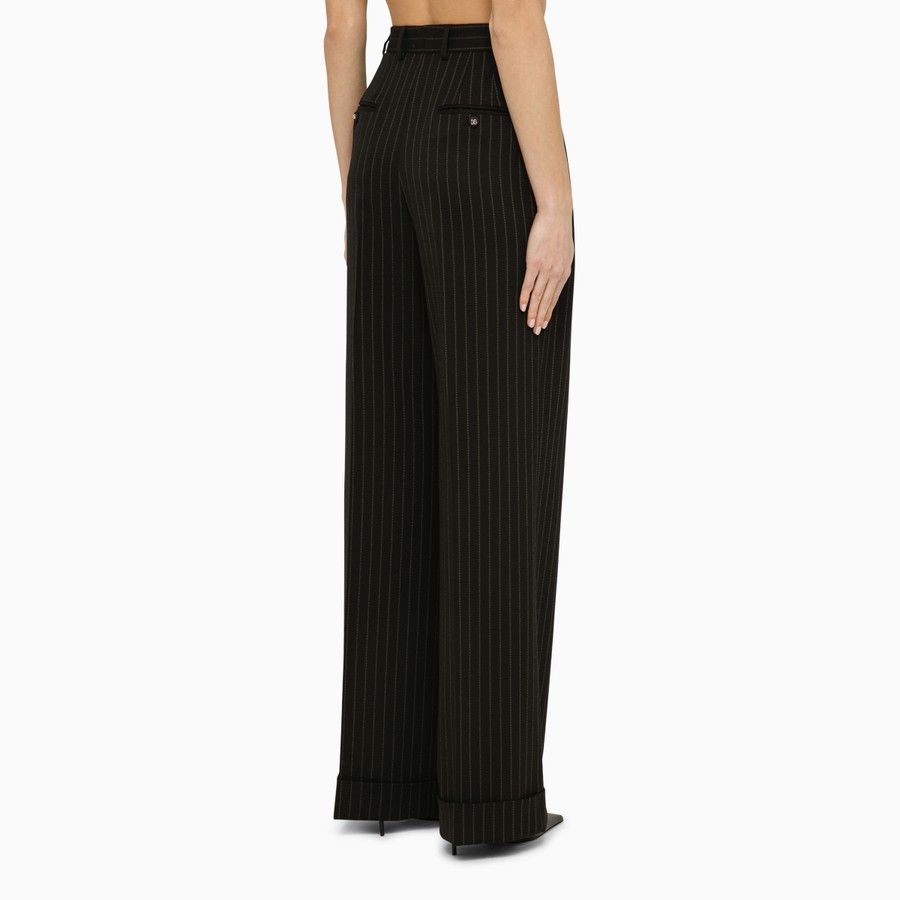 Dolce & Gabbana o1d2blof0824 Wool Trousers in Black Size 28" / US 6 / IT 42 - 4 Thumbnail