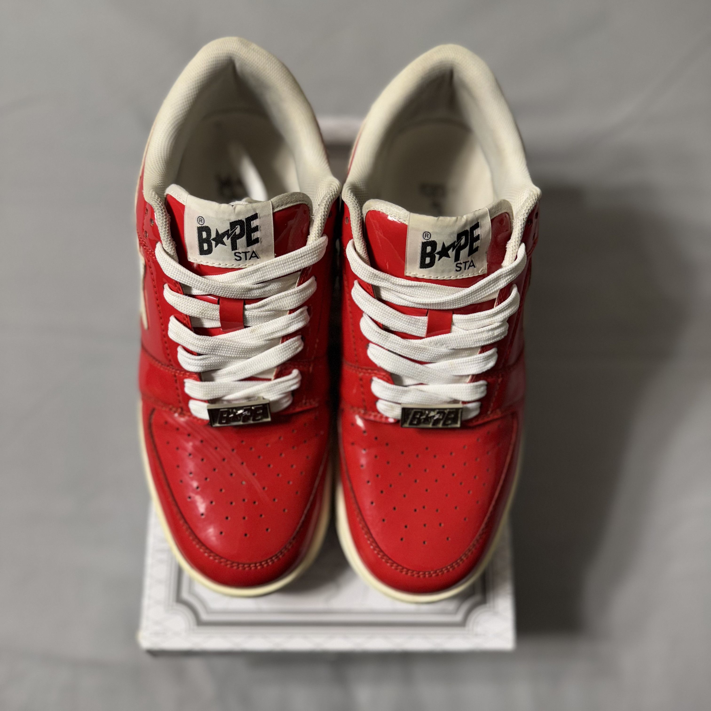 Bape A Bathing Ape Bape Sta Low Red Patent Size US 8 / EU 41 - 1 Thumbnail