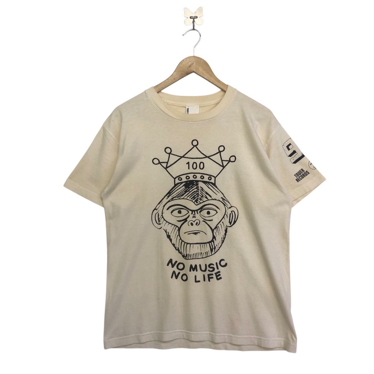 Band Tees Tower Records X The Cro-Magnons 99 NO MUSIC NO LIFE Tshirt Size US M / EU 48-50 / 2 - 1 Thumbnail