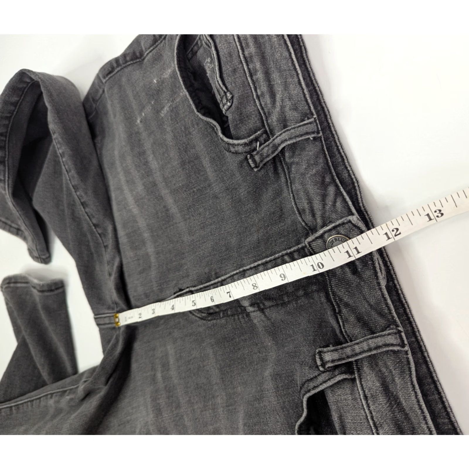 Vintage Judy Blue Jeans Capri 15/32 Skinny High Rise Denim Gray Stone Washed 80s 90s City Bohemian Preppy Size 36" / US 14 / IT 50 - 6 Thumbnail