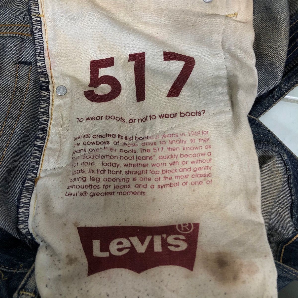 Levi's 🔥Rare Worn Rusty Big Hole Levi’s Distressed Jeans Denim Size US 36 / EU 52 - 24 Thumbnail