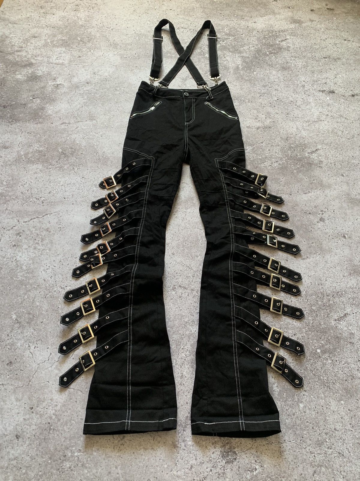 image of I Am Gia Holly Bondage Punk Pants in Black, Women's (Size 28)