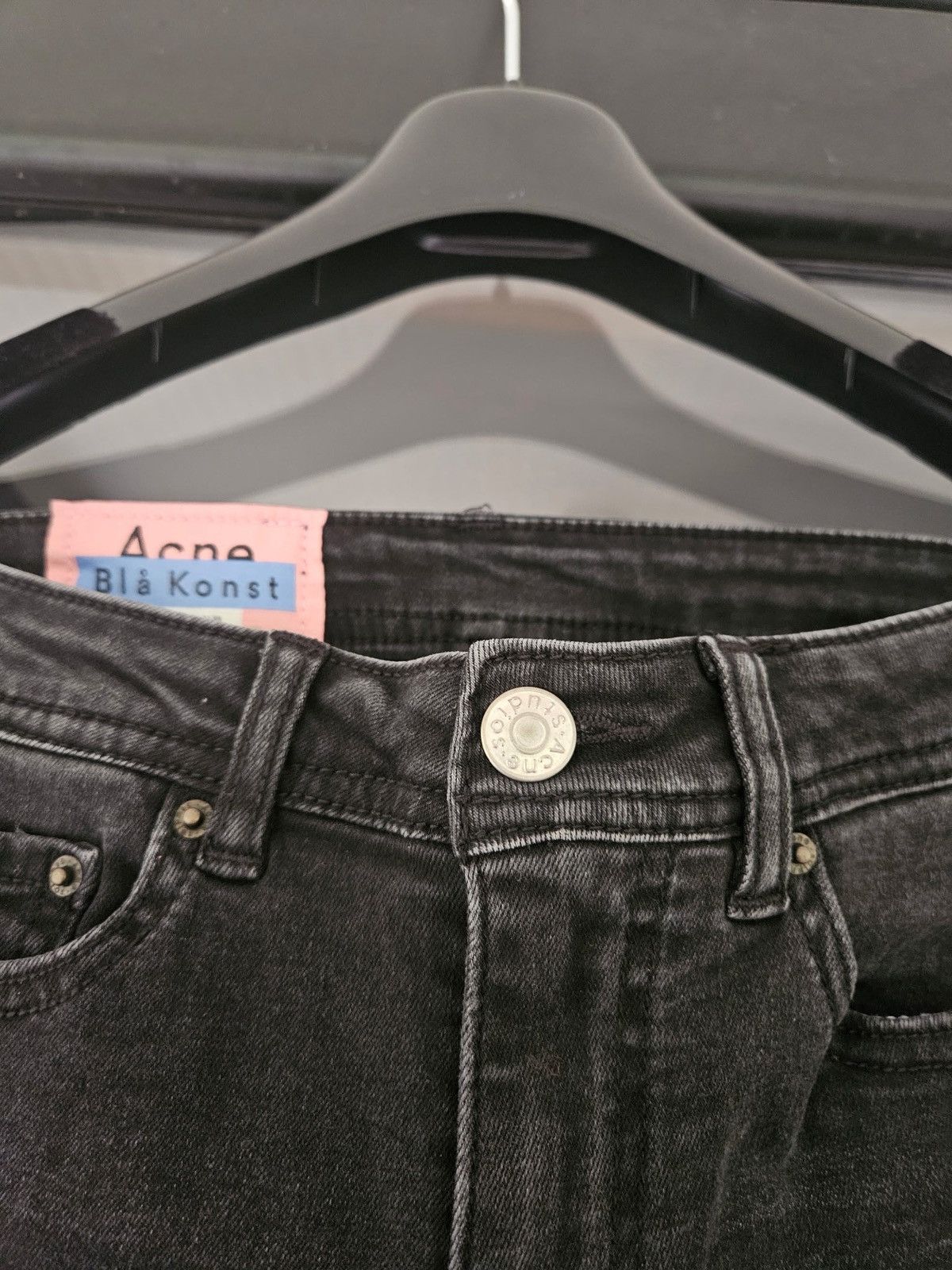 Acne Studios Blå Konst Peg Used Black Peg Denim Jeans Size US 27 - 3 Thumbnail